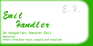 emil handler business card